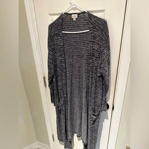 Women's Gray Open-Front duster